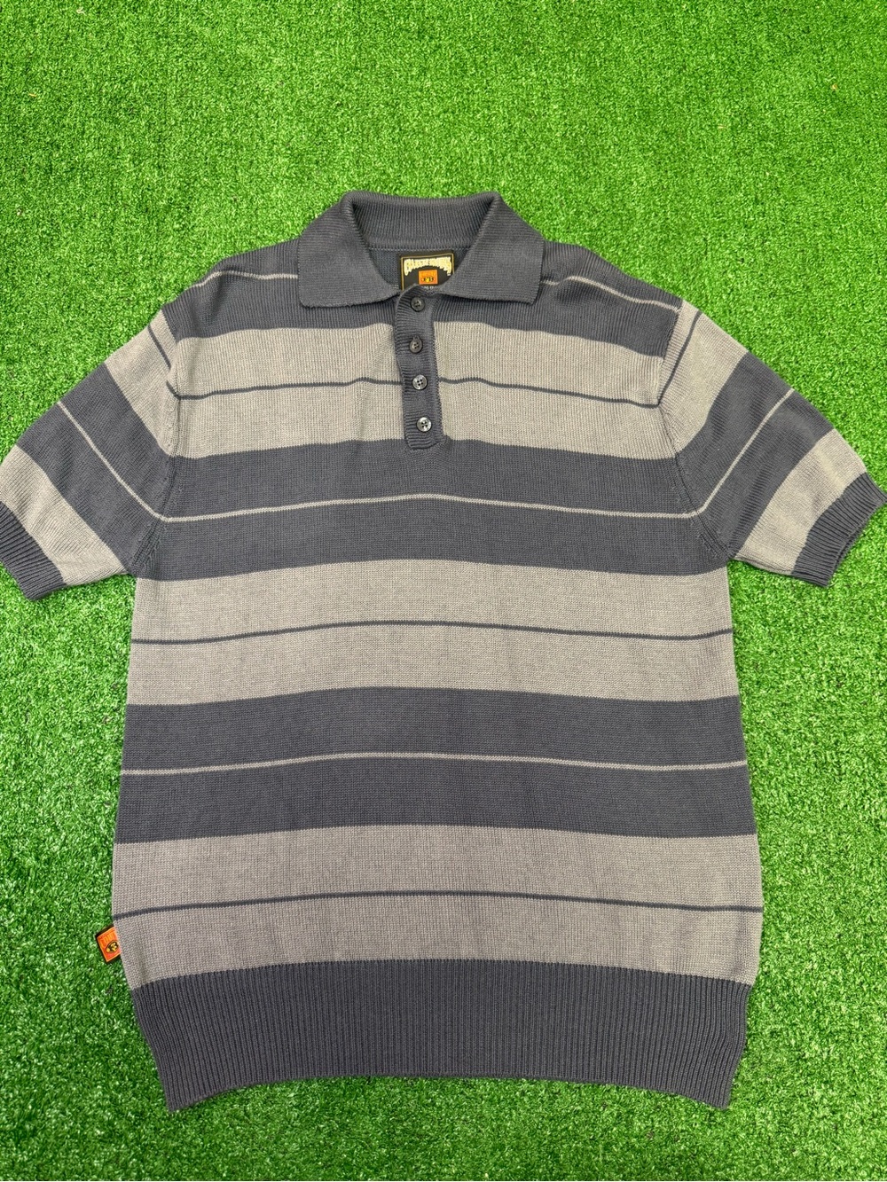 FB County Men Charlie Brown Short Sleeve Polo Shirt Black Grey